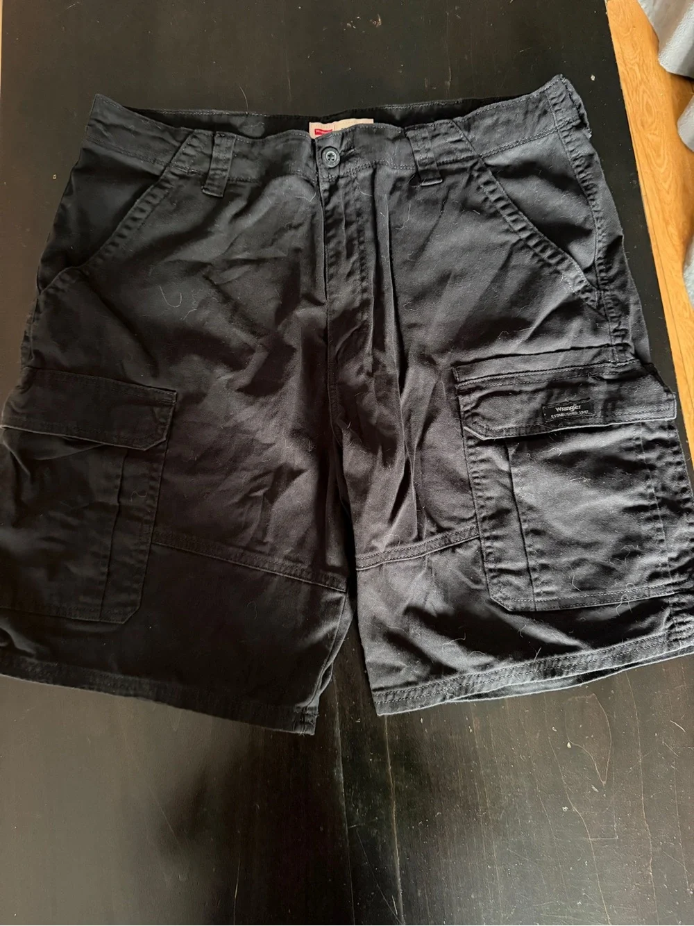 Wrangler Black Cargo Shorts with Multiple Pockets